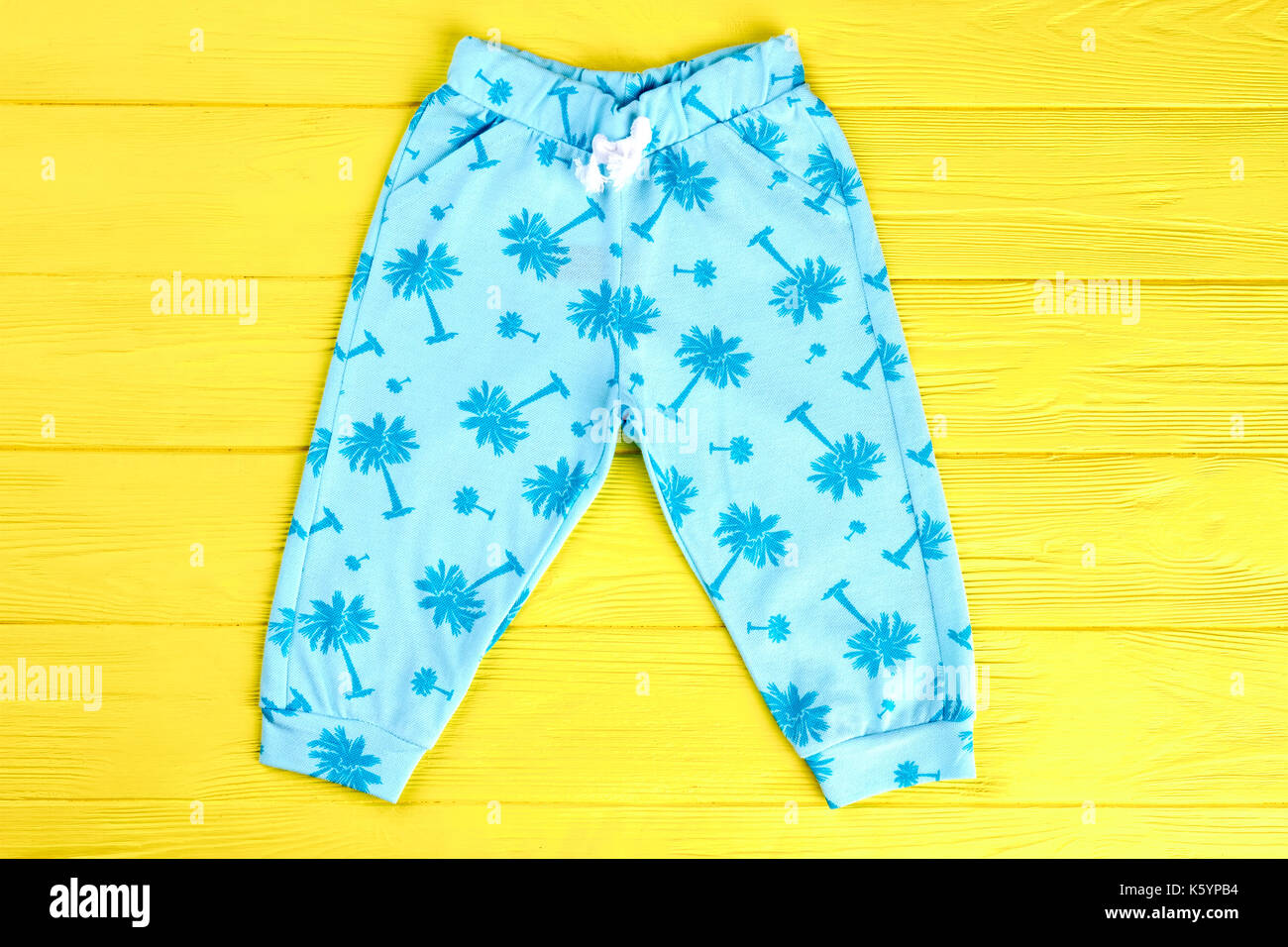 Blue patterned baby summer leggings. Cotton fashion design new