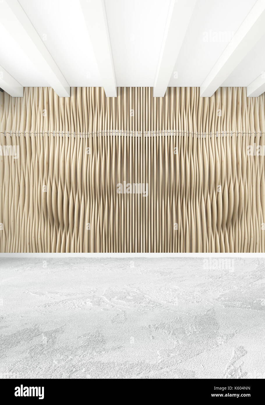 Vertical Bedroom Minimal or Loft style Interior Design. 3D Rendering ...
