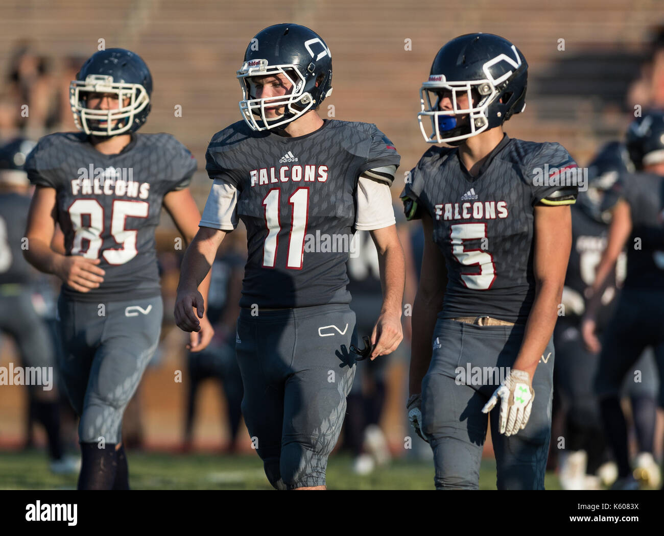 Football action with Arcata vs. Central Valley High School in Shasta