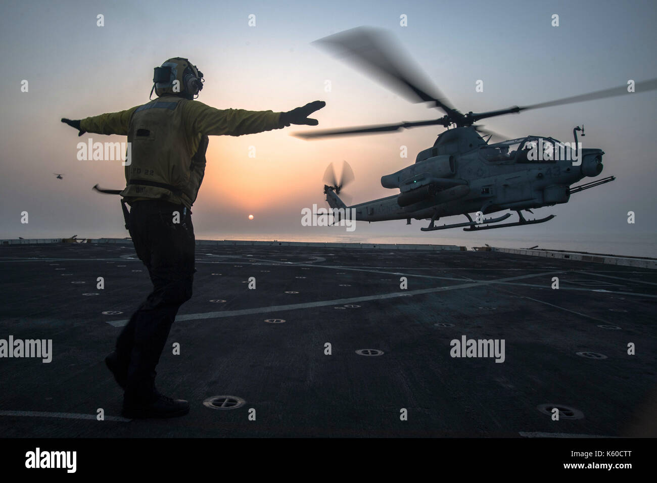AH-1Z Viper Takeoff Stock Photo