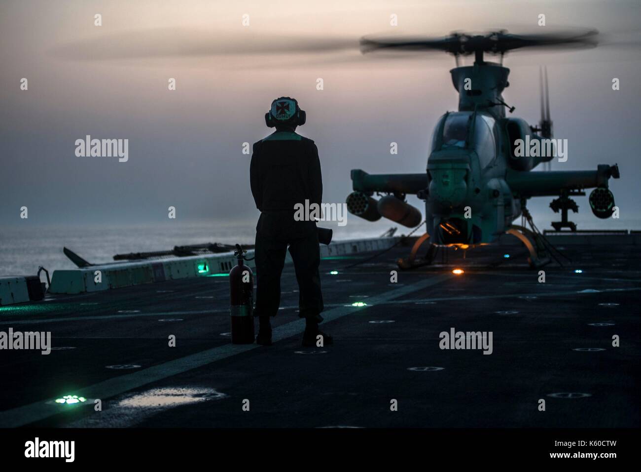 AH-1Z Viper Takeoff Stock Photo