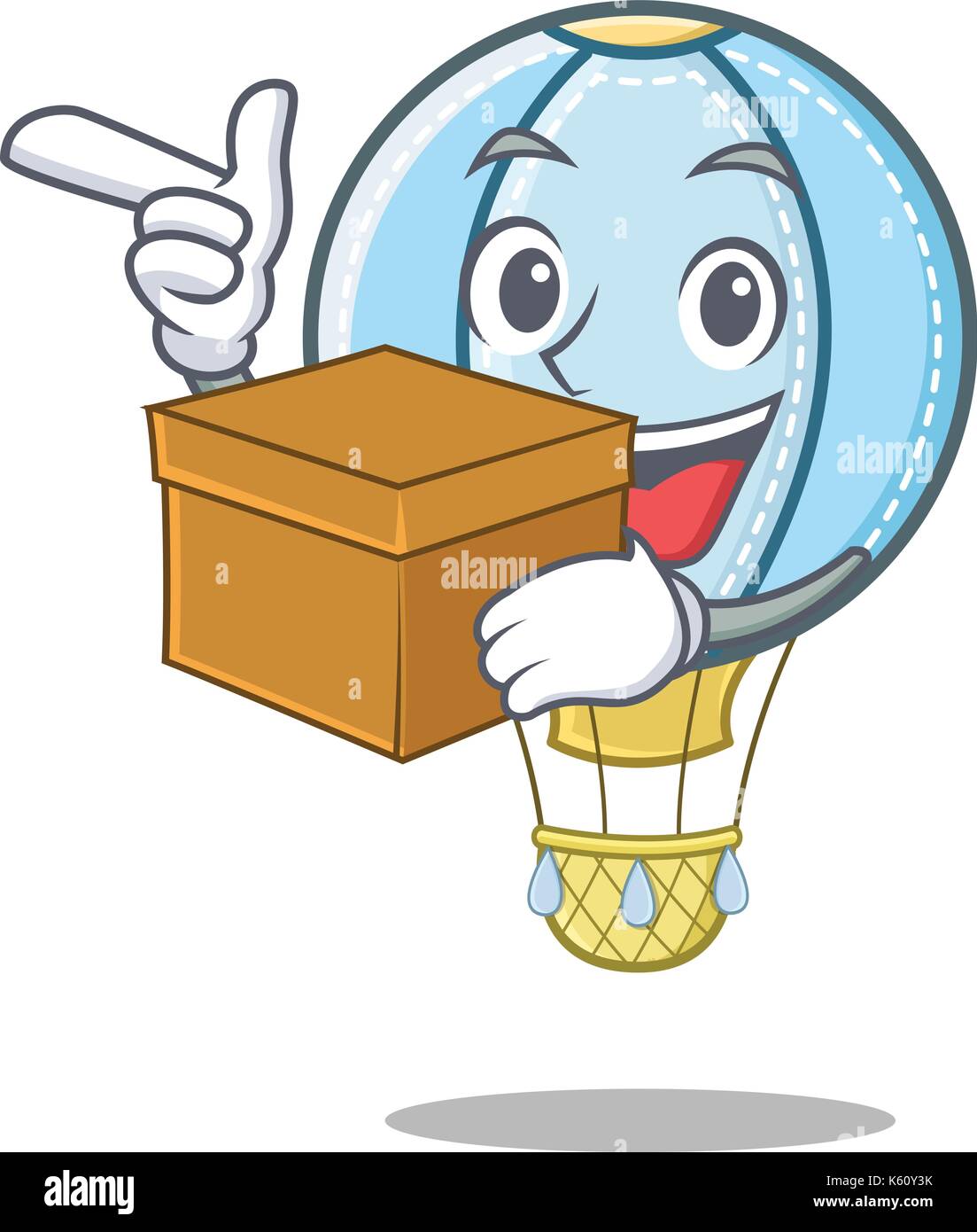 With box air balloon character cartoon Stock Vector Image & Art - Alamy