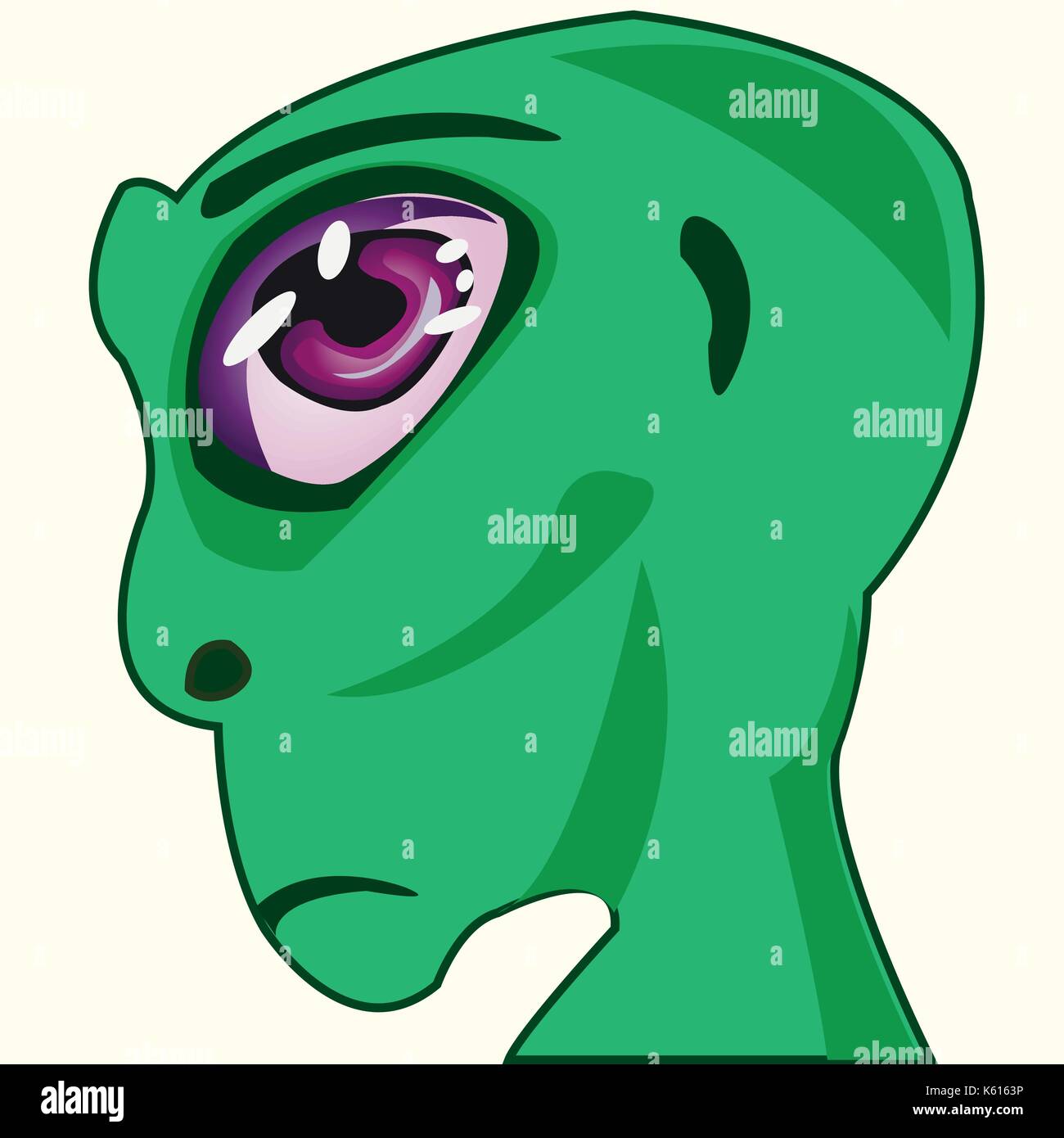 Portrait of the extraterrestrial being Stock Vector Image & Art - Alamy