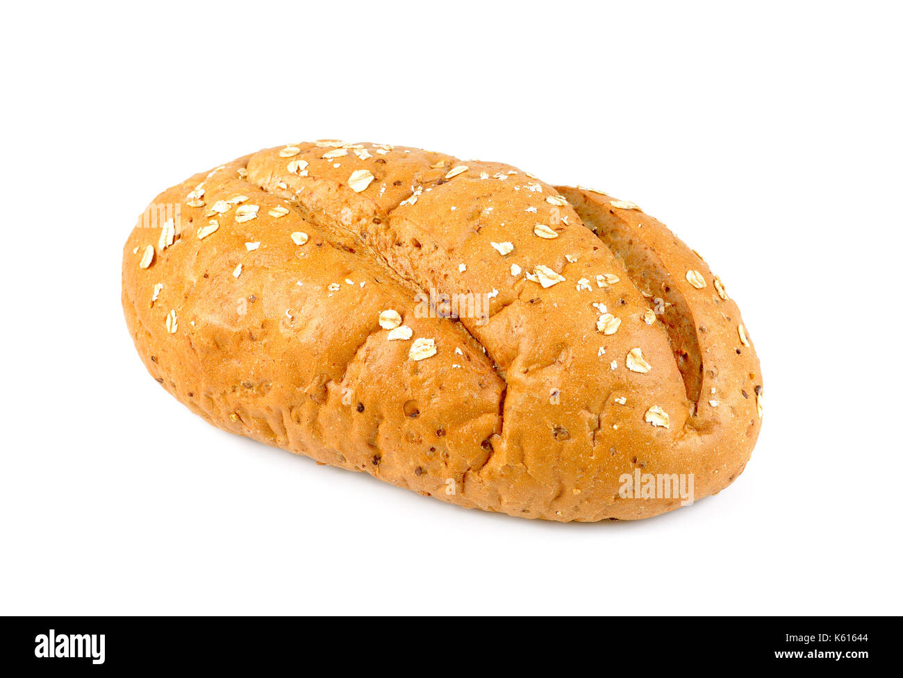 freshly baked bread isolated on white background, Loaf of bread ...