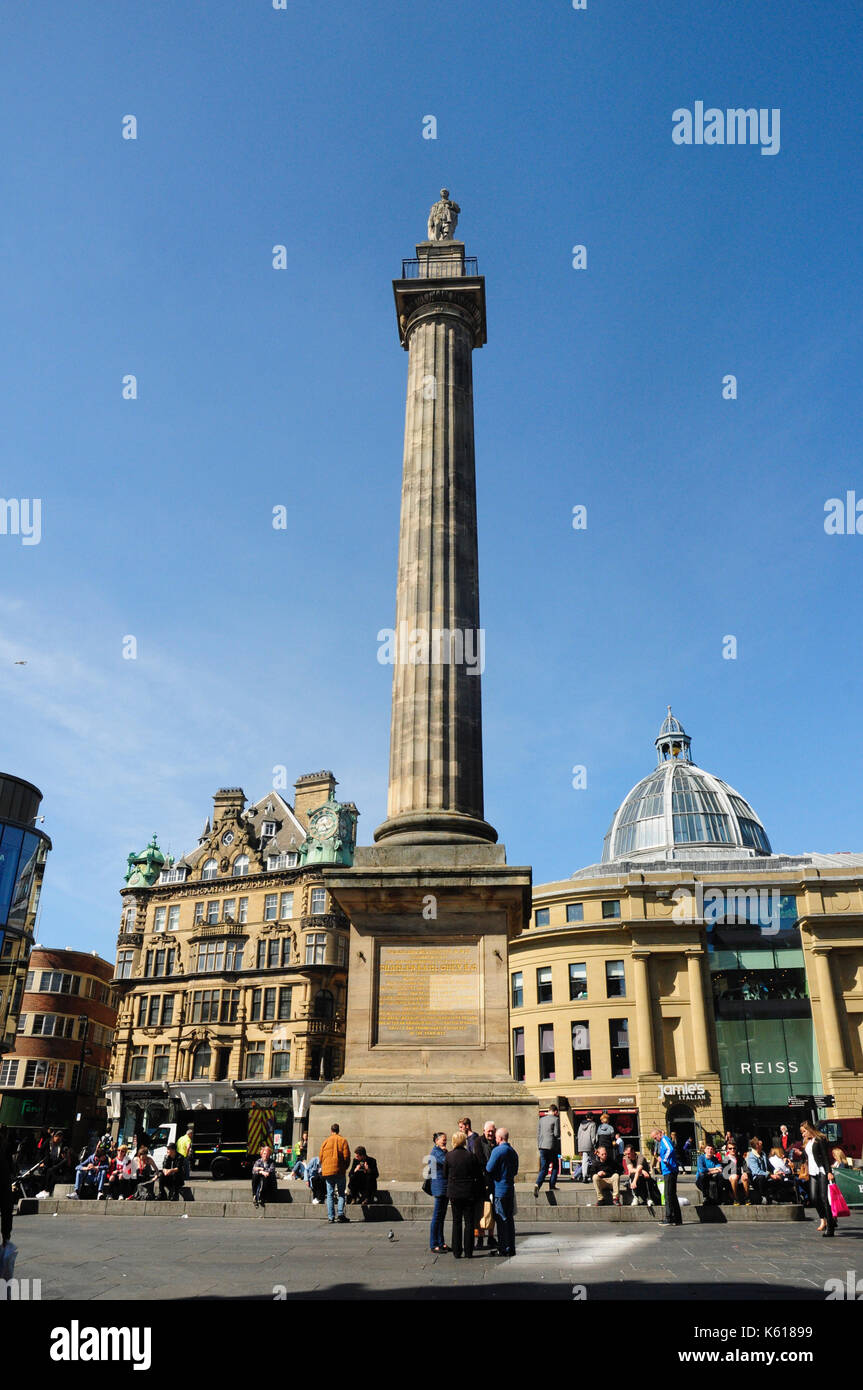 Grey’s Monument, Newcastle-upon-Tyne, Tyne and Wear, England, United Kingdom, Europe Stock Photo