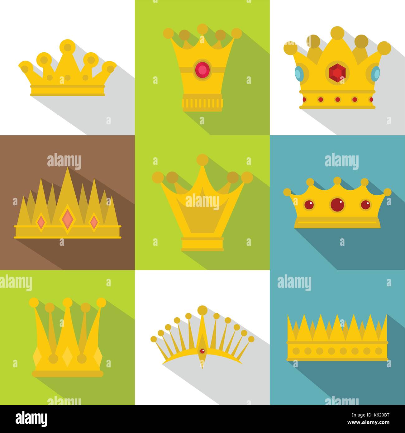 Imperial crown icon set, flat style Stock Vector Image & Art - Alamy