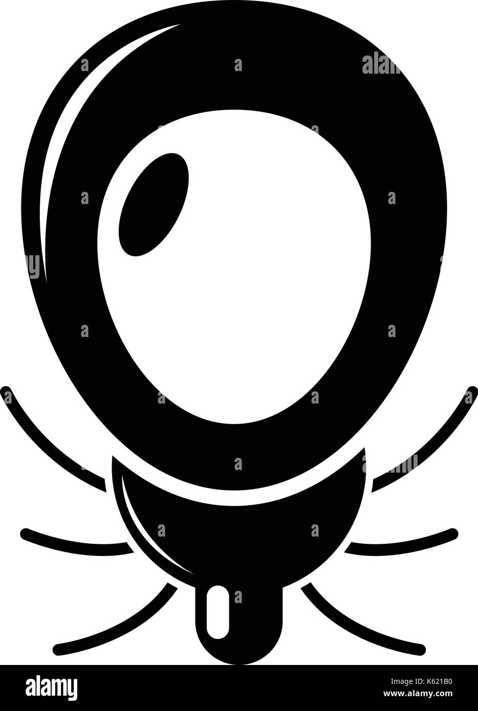 Mouse virus icon , simple style Stock Vector