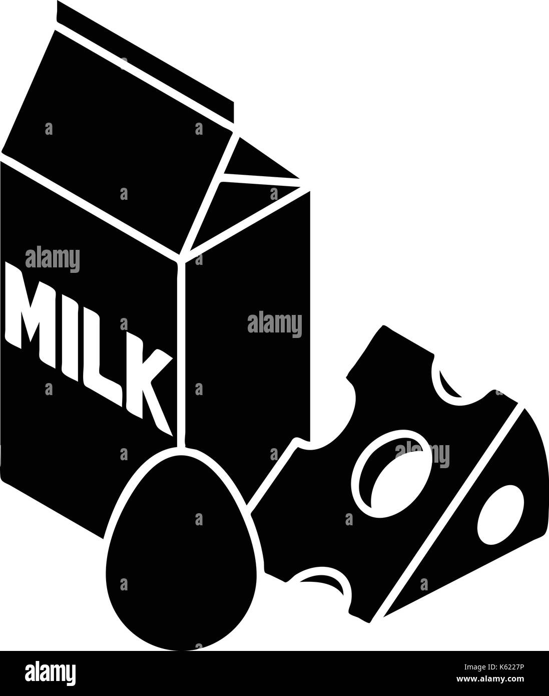 Milk product icon, simple style Stock Vector