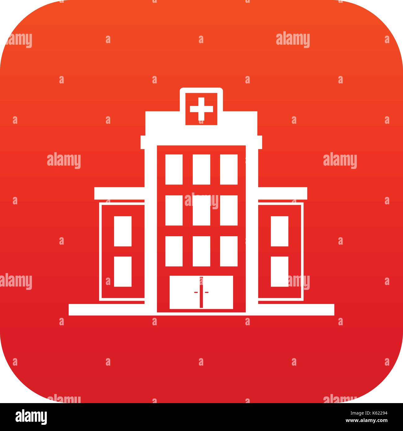 Hospital icon digital red Stock Vector Image & Art - Alamy