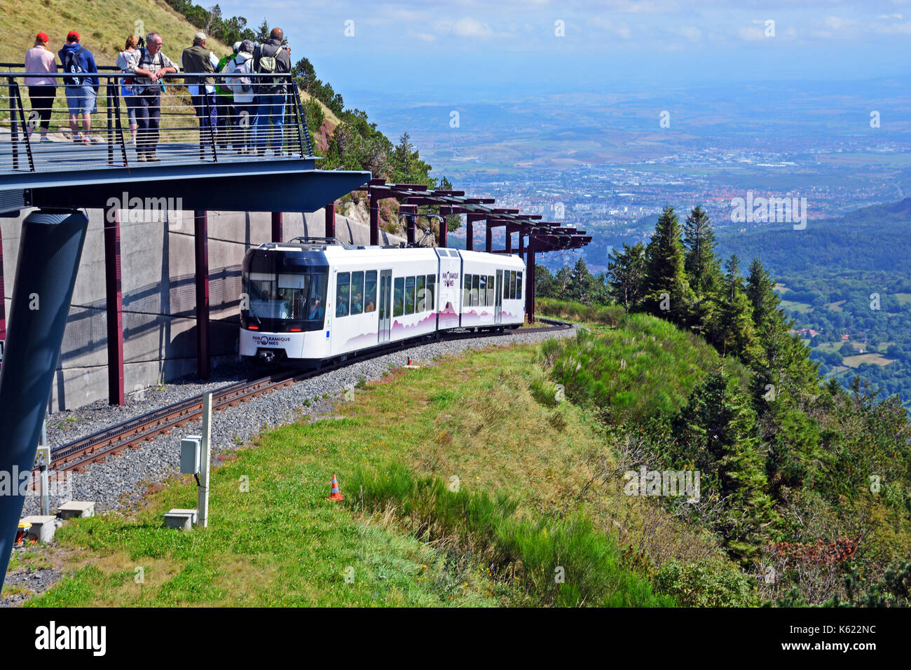 Panoramique Des Domes Touristic Train Orcines Puy De Dome Auvergne France Stock Photo Alamy