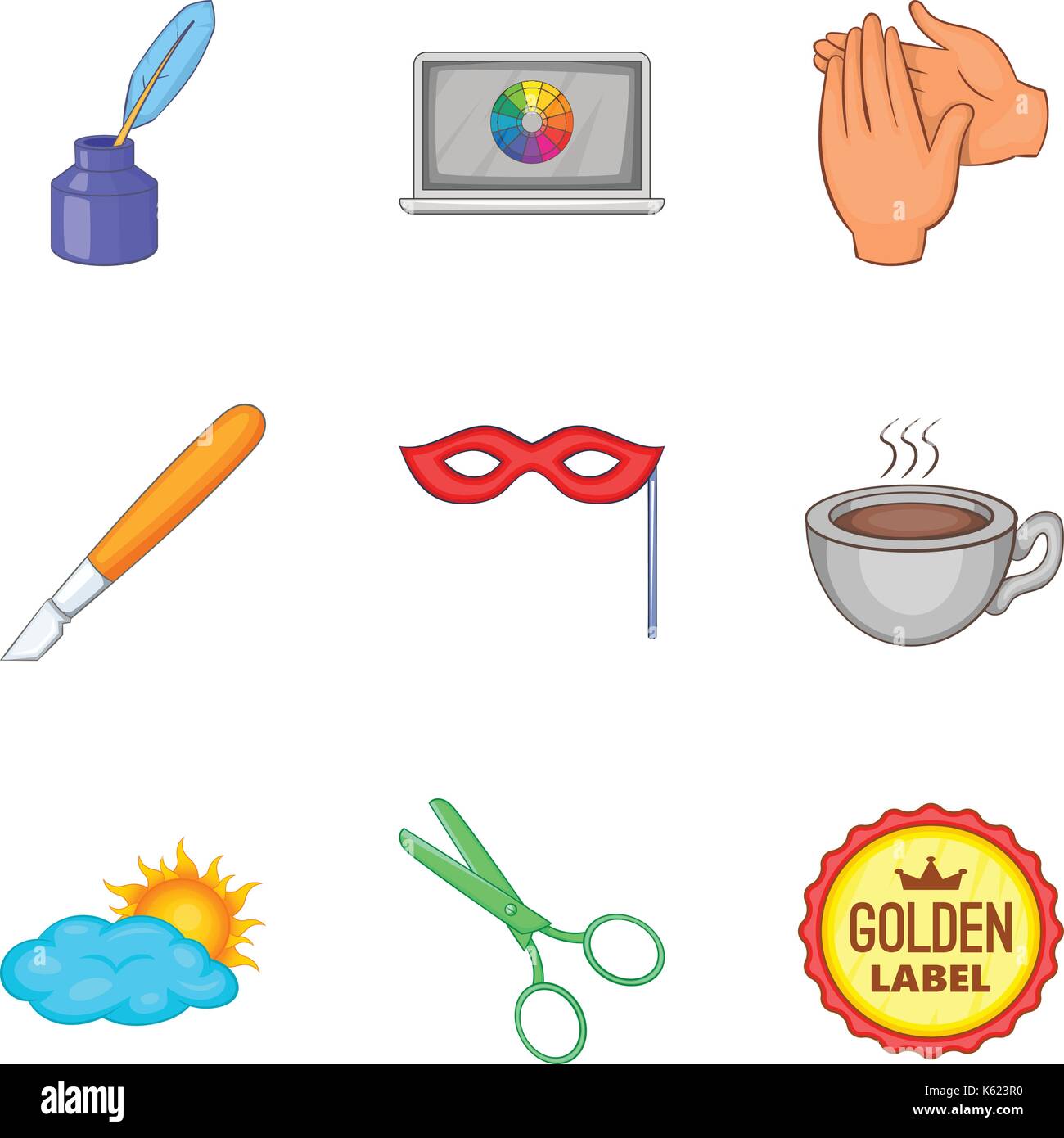 Play actor icons set, cartoon style Stock Vector Image & Art - Alamy