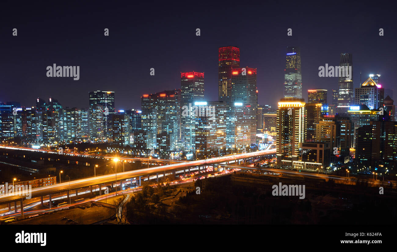 Beijing skyline night hi-res stock photography and images - Alamy