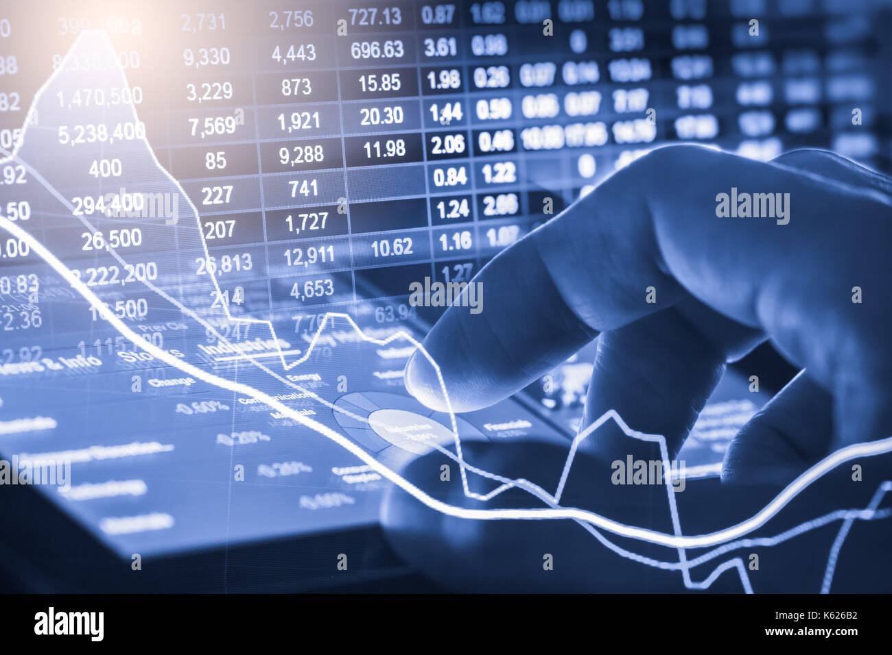 Stock market index chart business hi-res stock photography and images ...
