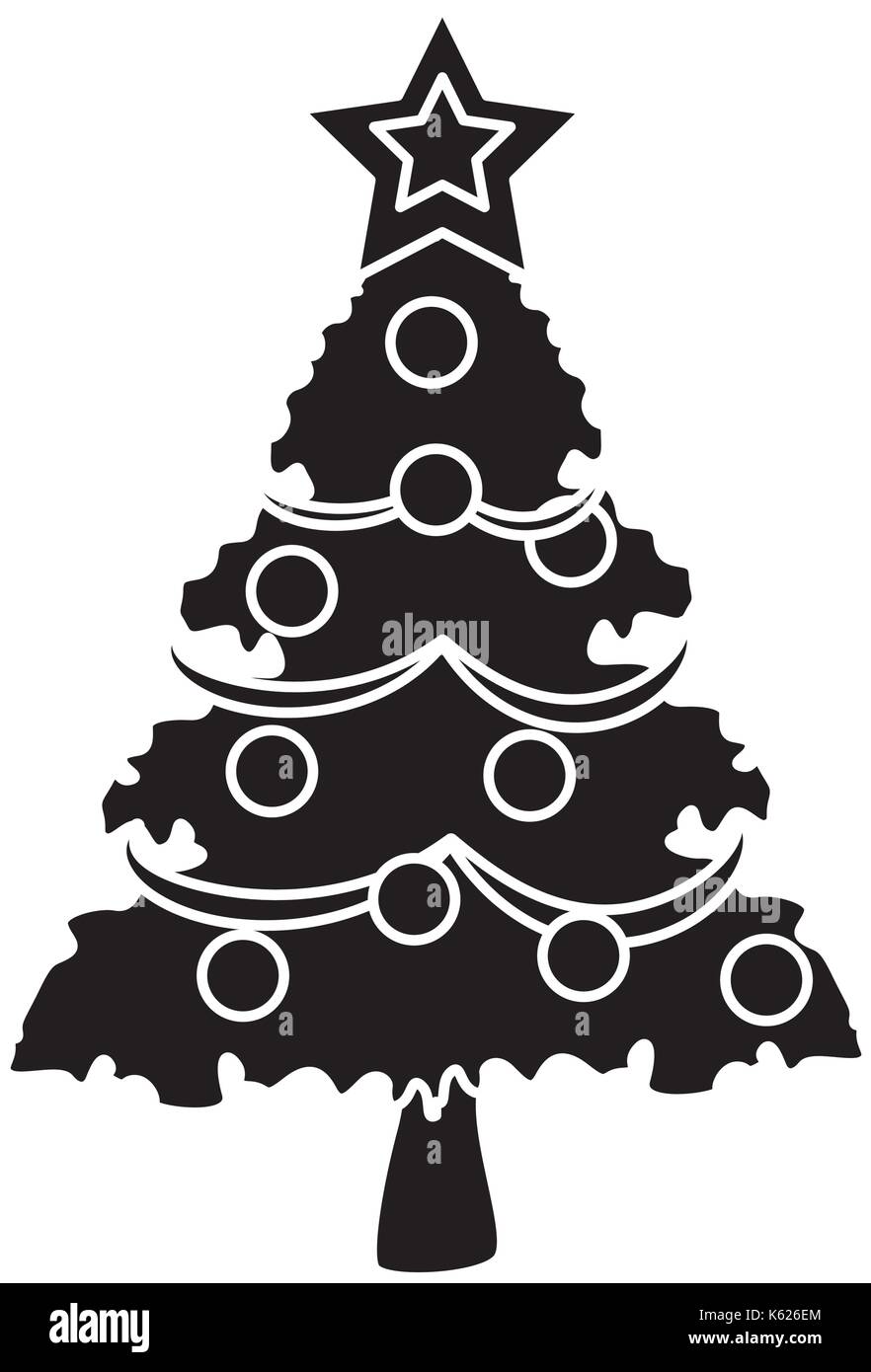 Decorative Christmas tree Stock Vector Image & Art - Alamy