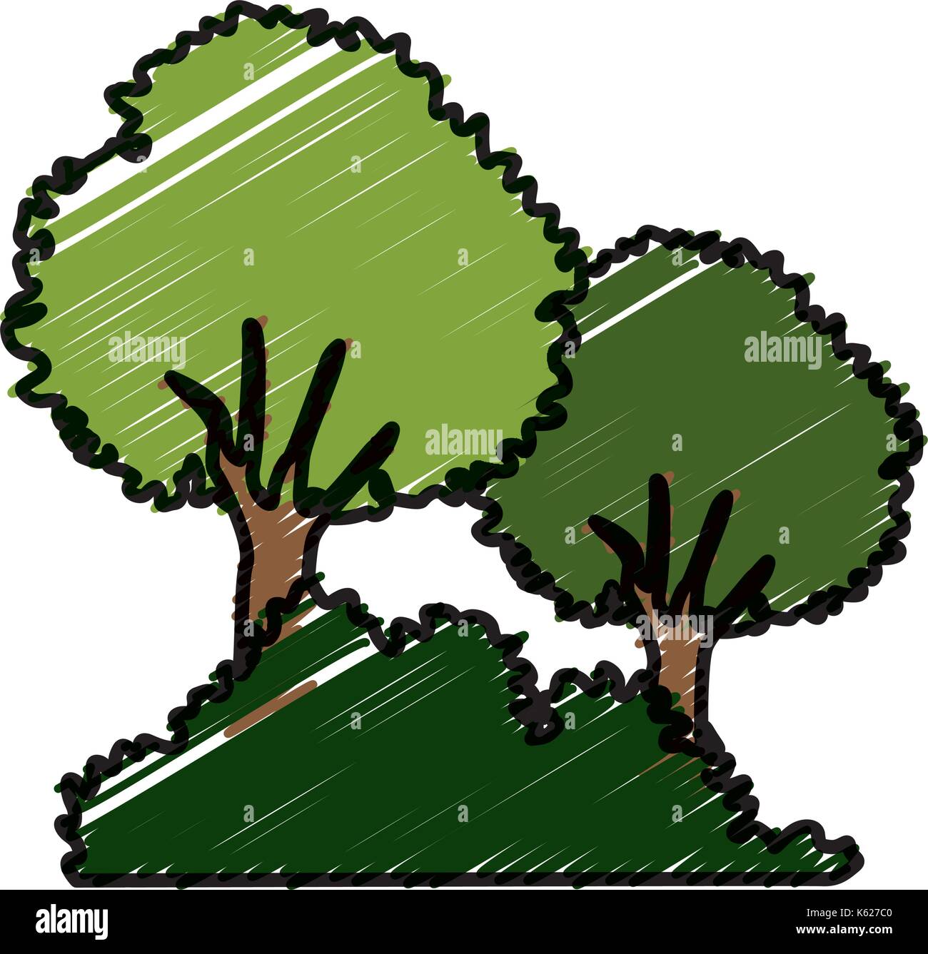 Beautiful forest landscape Stock Vector Image & Art - Alamy