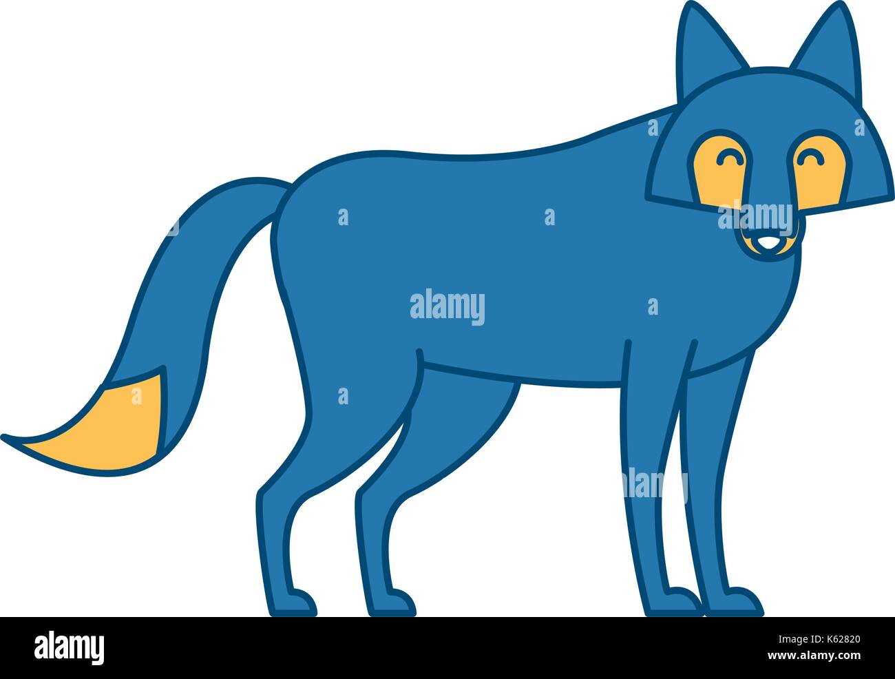 Wolf cartoon animal Stock Vector Image & Art - Alamy
