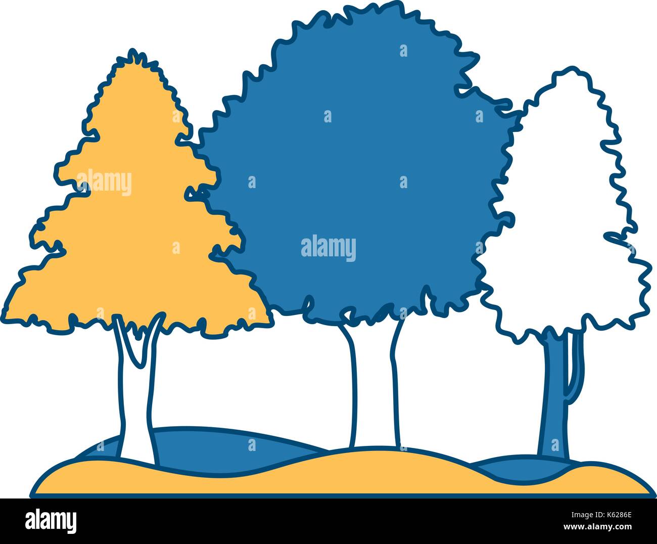 Beautiful forest landscape Stock Vector Image & Art - Alamy