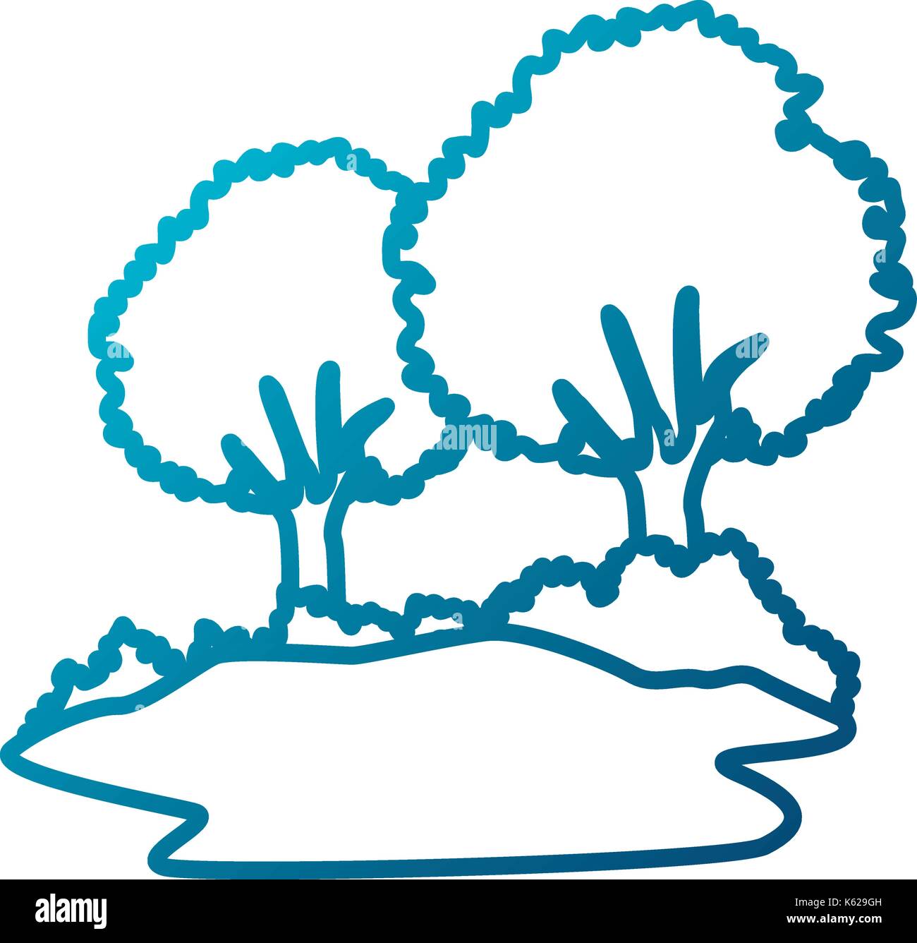 Beautiful forest landscape Stock Vector Image & Art - Alamy