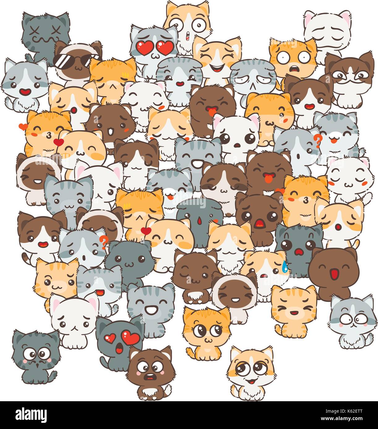 Vector pattern for print. Ilustration with cats and dogs for design of ...