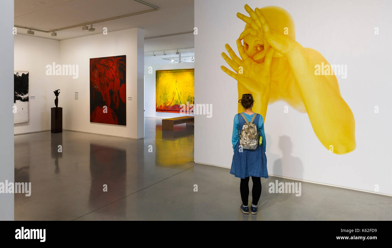 Exhibition spaces of Danubiana modern art gallery in Bratislava, Slovakia. Stock Photo