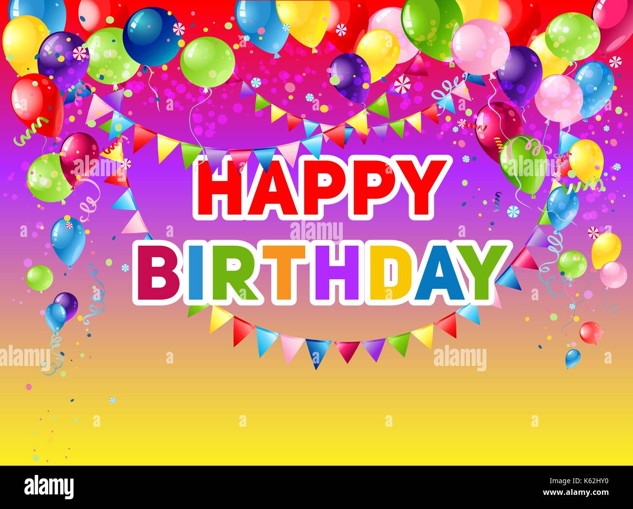 Happiest birthday card Stock Vector Image & Art - Alamy