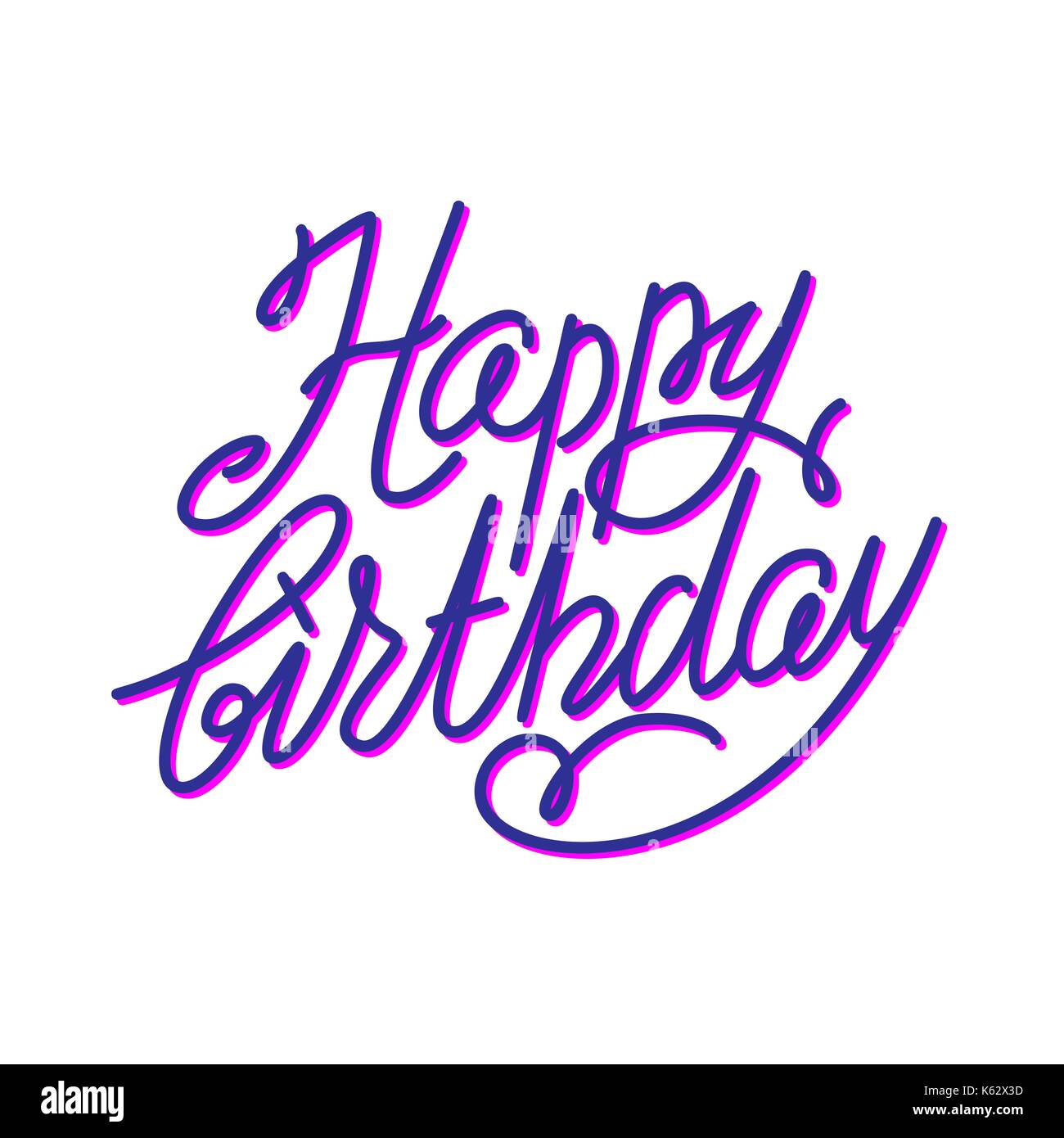 Happy birthday lettering Stock Vector