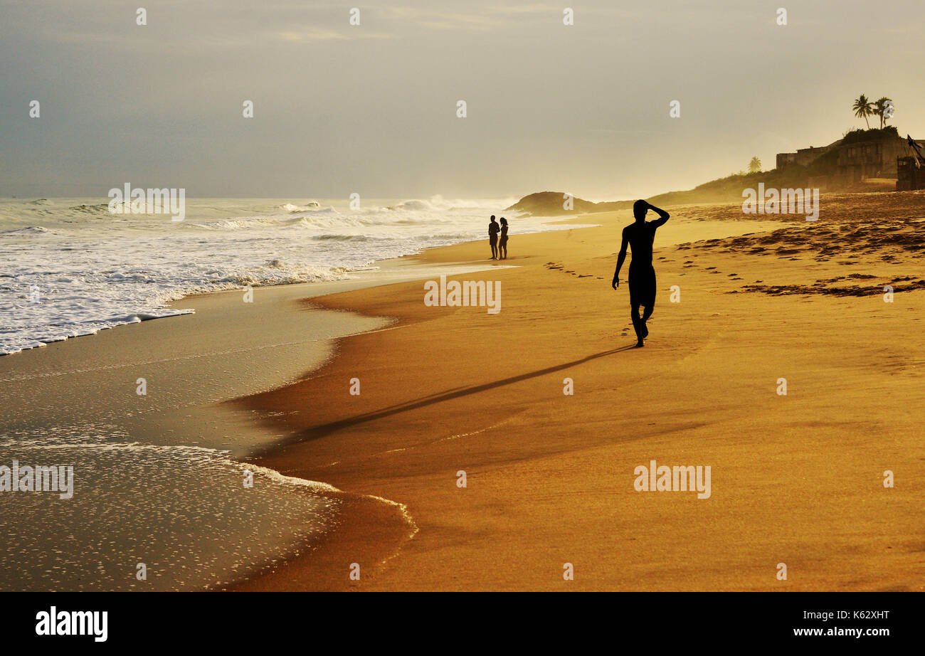 Walk on a beach Stock Photo