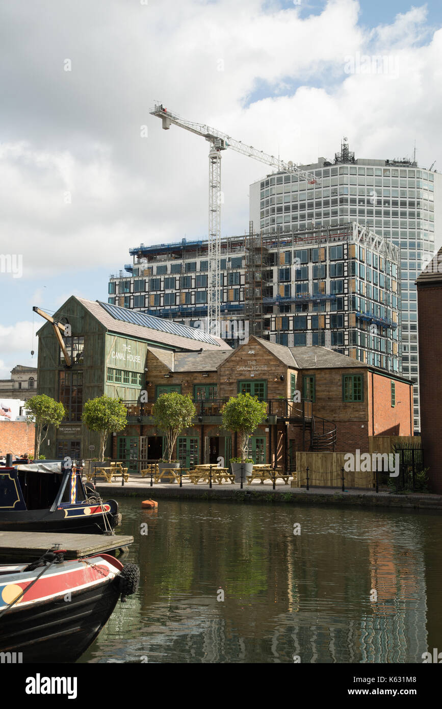 Central Birmingham canals, Birmingham, West Midlands, England Stock Photo