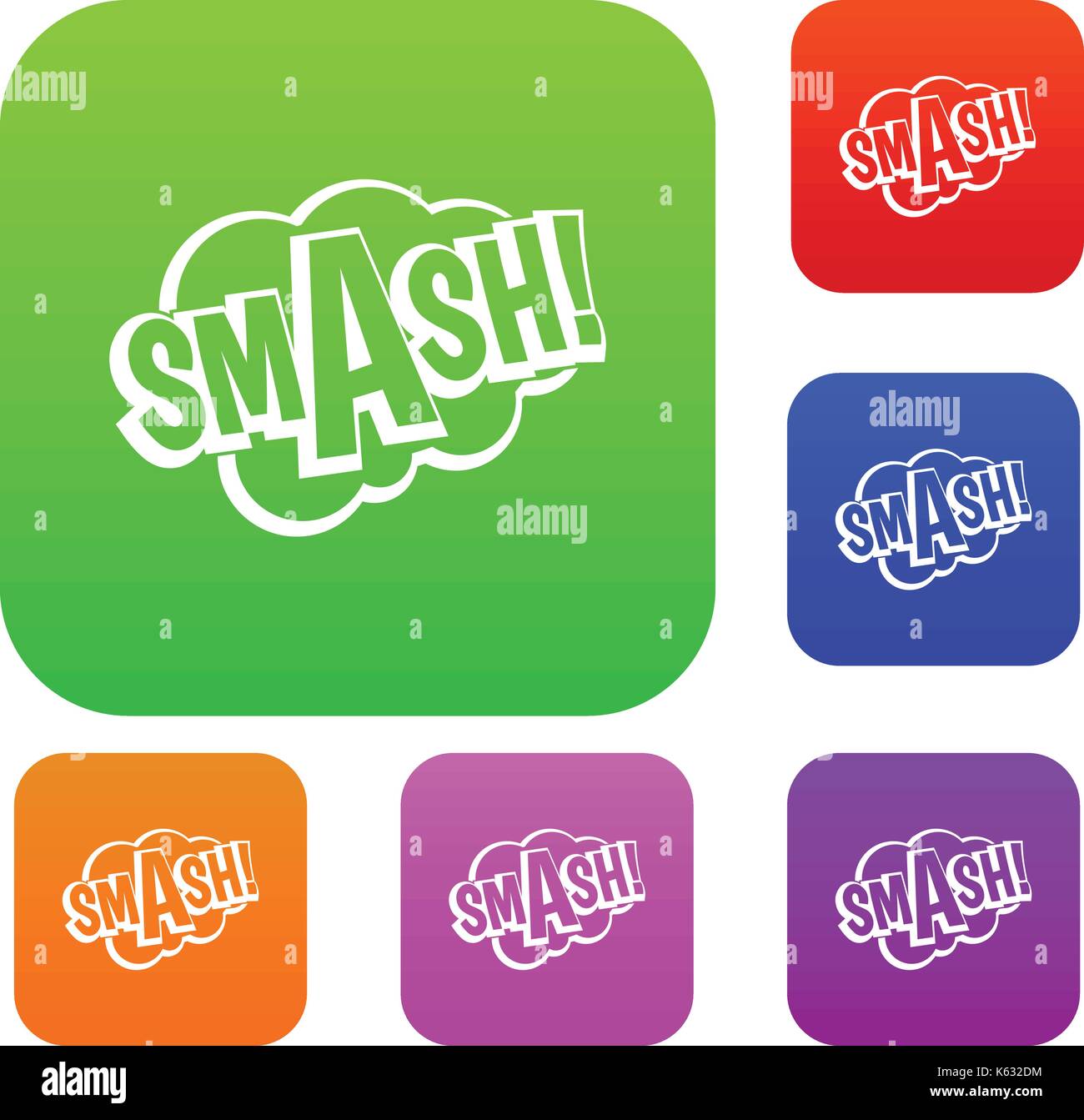 Smash comic book bubble text hi-res stock photography and images
