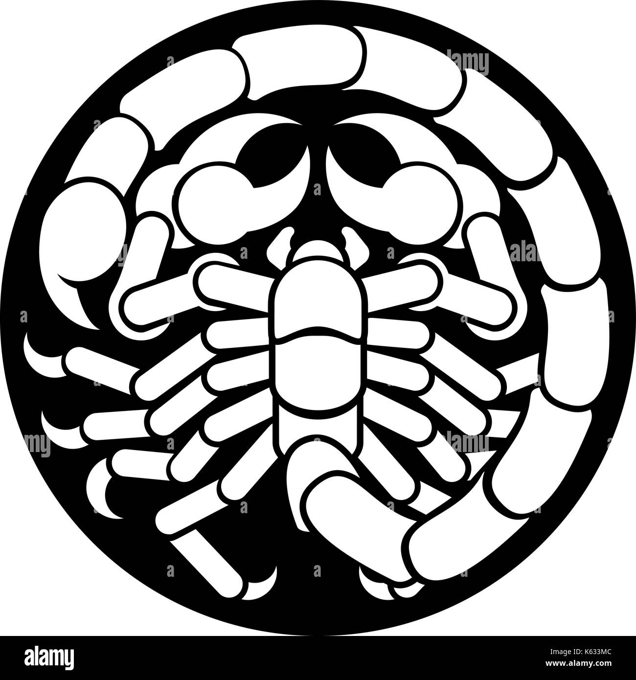 Zodiac Signs Scorpio Scorpion Icon Stock Vector