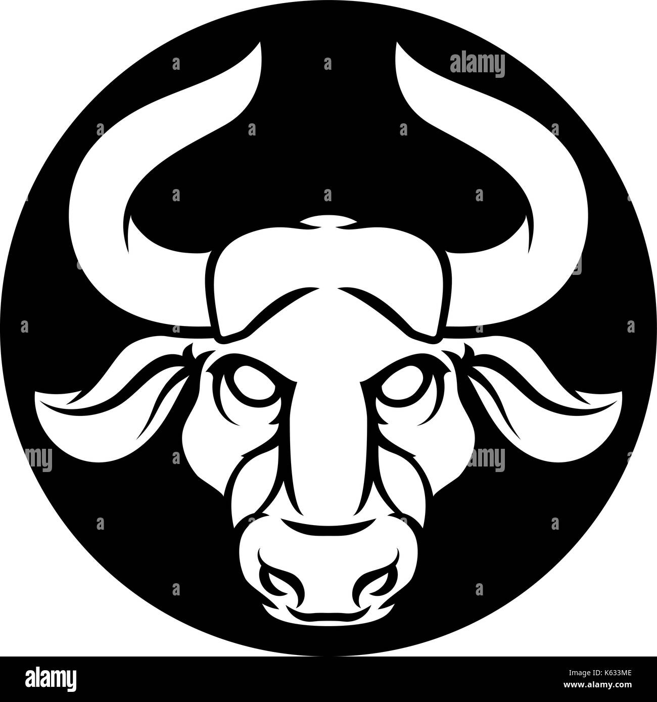 Taurus Bull Zodiac Astrology Sign Stock Vector
