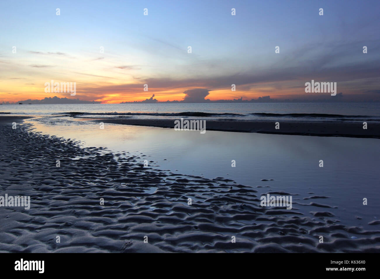 landscape photo, beautiful sunrise over the sea beach Stock Photo - Alamy
