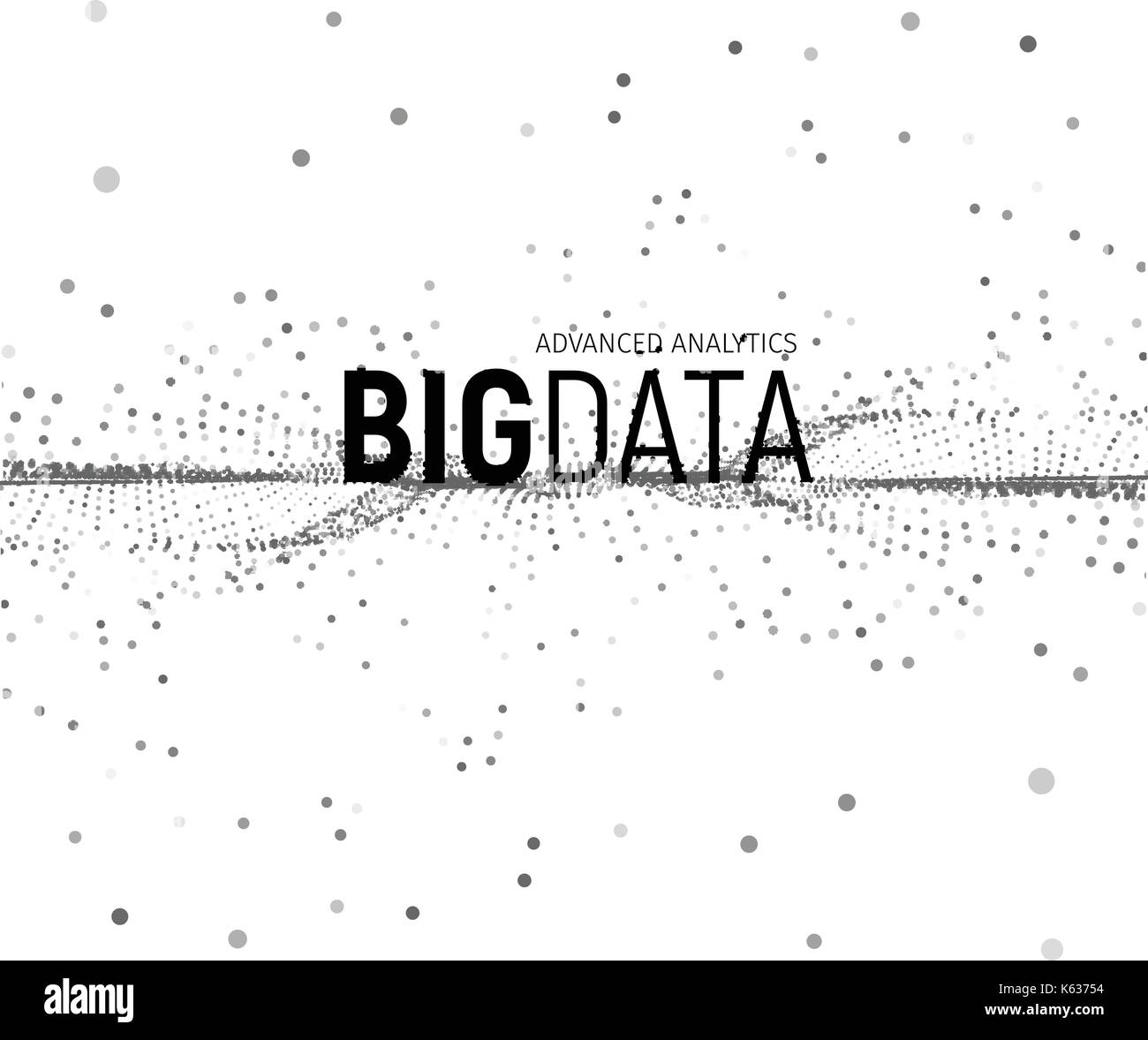 Big Data Vector from Dots Illustrations Stock Vector