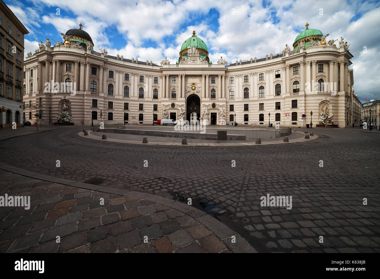 Austria, Vienna, Hofburg Palace, Michaelertrakt - St. Michael's Wing and Michaelerplatz - Saint Michael Square, city landmark Stock Photo