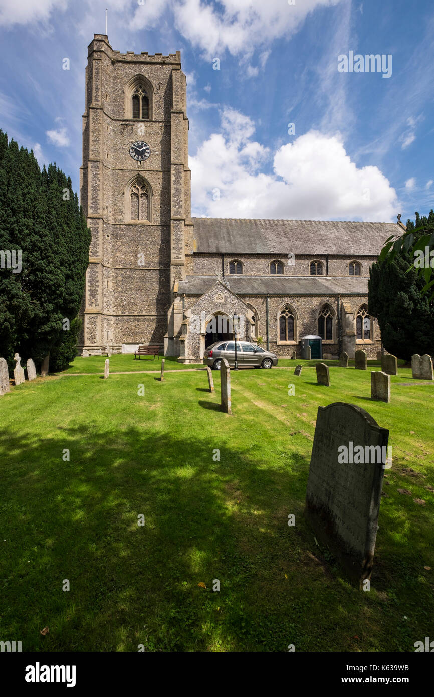 St Andrews parish church in Hingham , village where Abraham Lincoln was born, Norfolk, England, UK Stock Photo