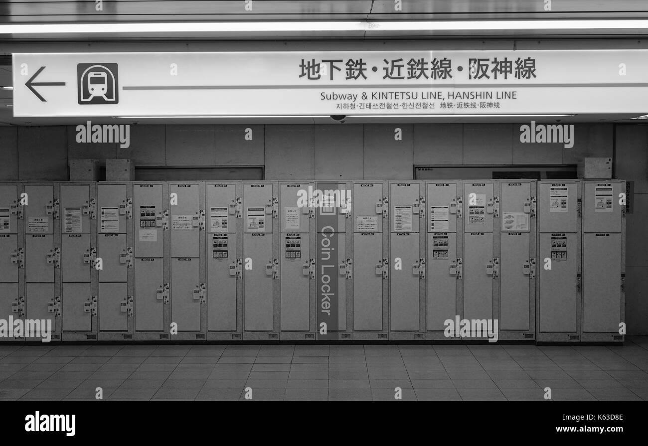 Tokyo station locker Black and White Stock Photos & Images Alamy