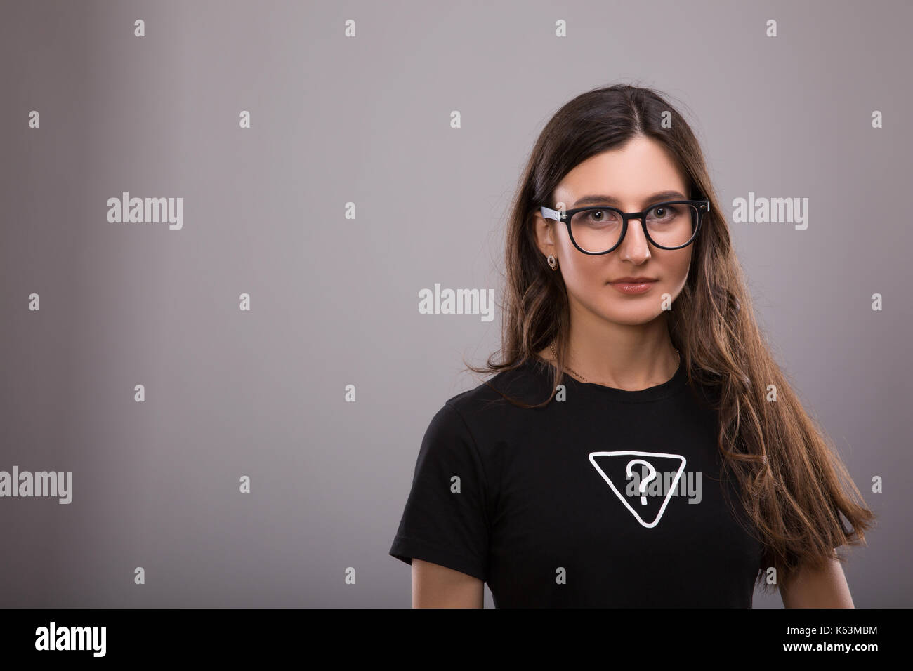 Advertising And T Shirt Design Concept Portrait Of Stylish Woman In Stock Photo Alamy,Round Designer Glasses