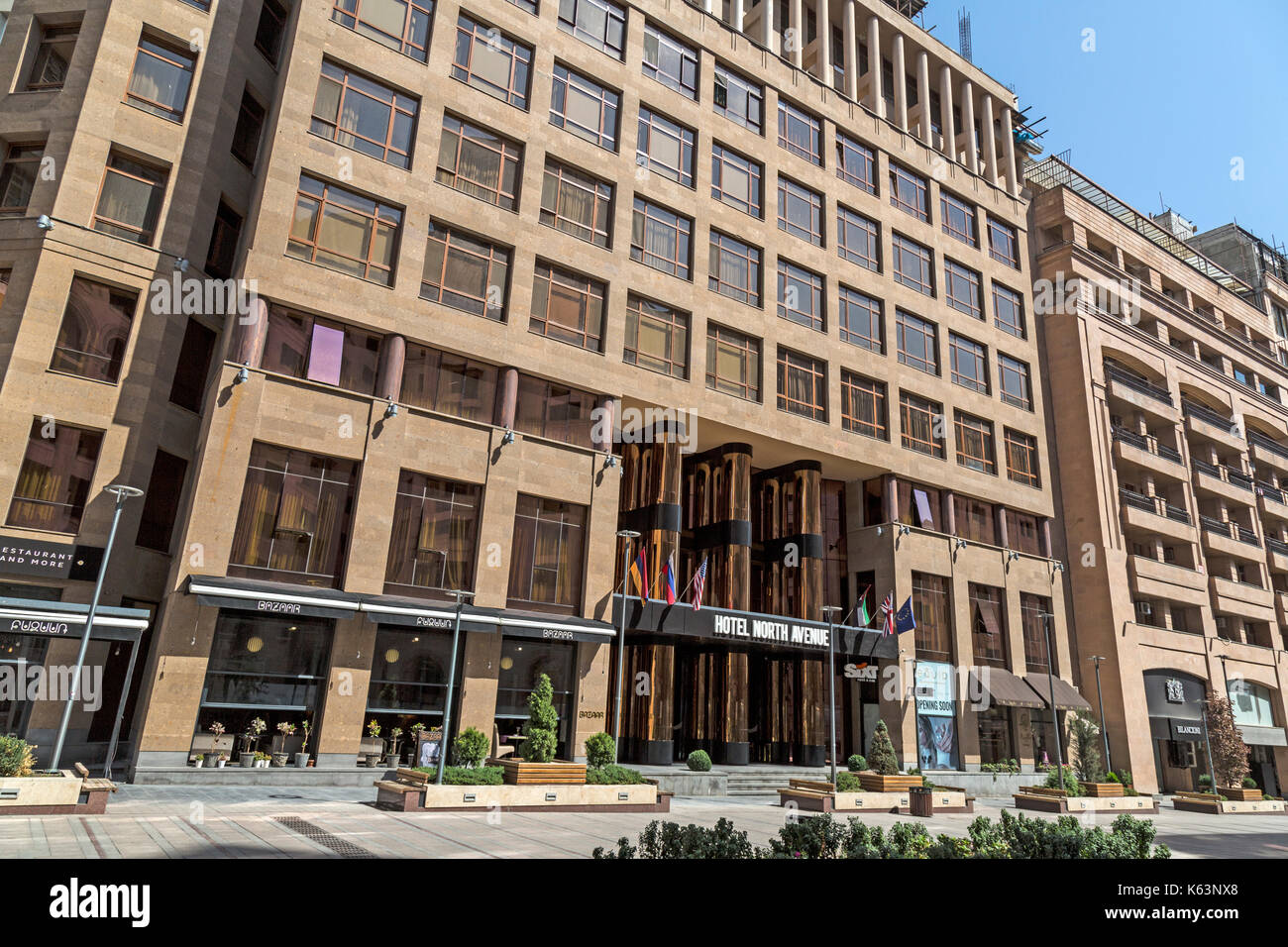 The Hotel North Avenue in the centre of Yerevan in Armenia Stock Photo