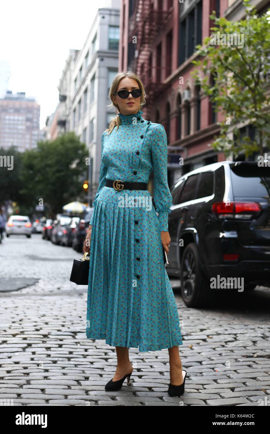 New York City, USA. 10th Sep, 2017. Mary Orton posing outside of the