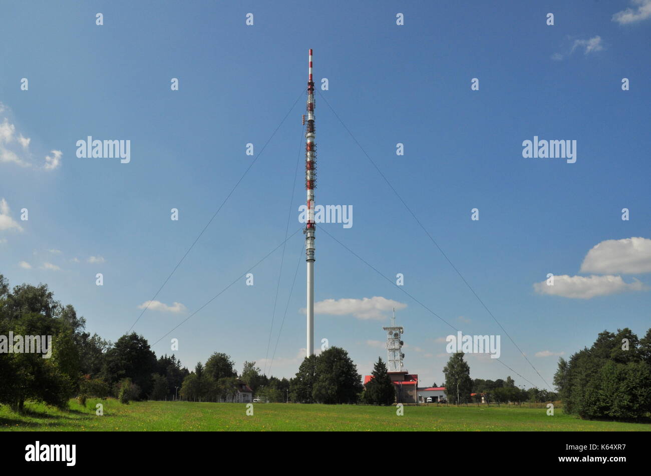 Transmitter tower,radio,television,radio,transmitter Stock Photo
