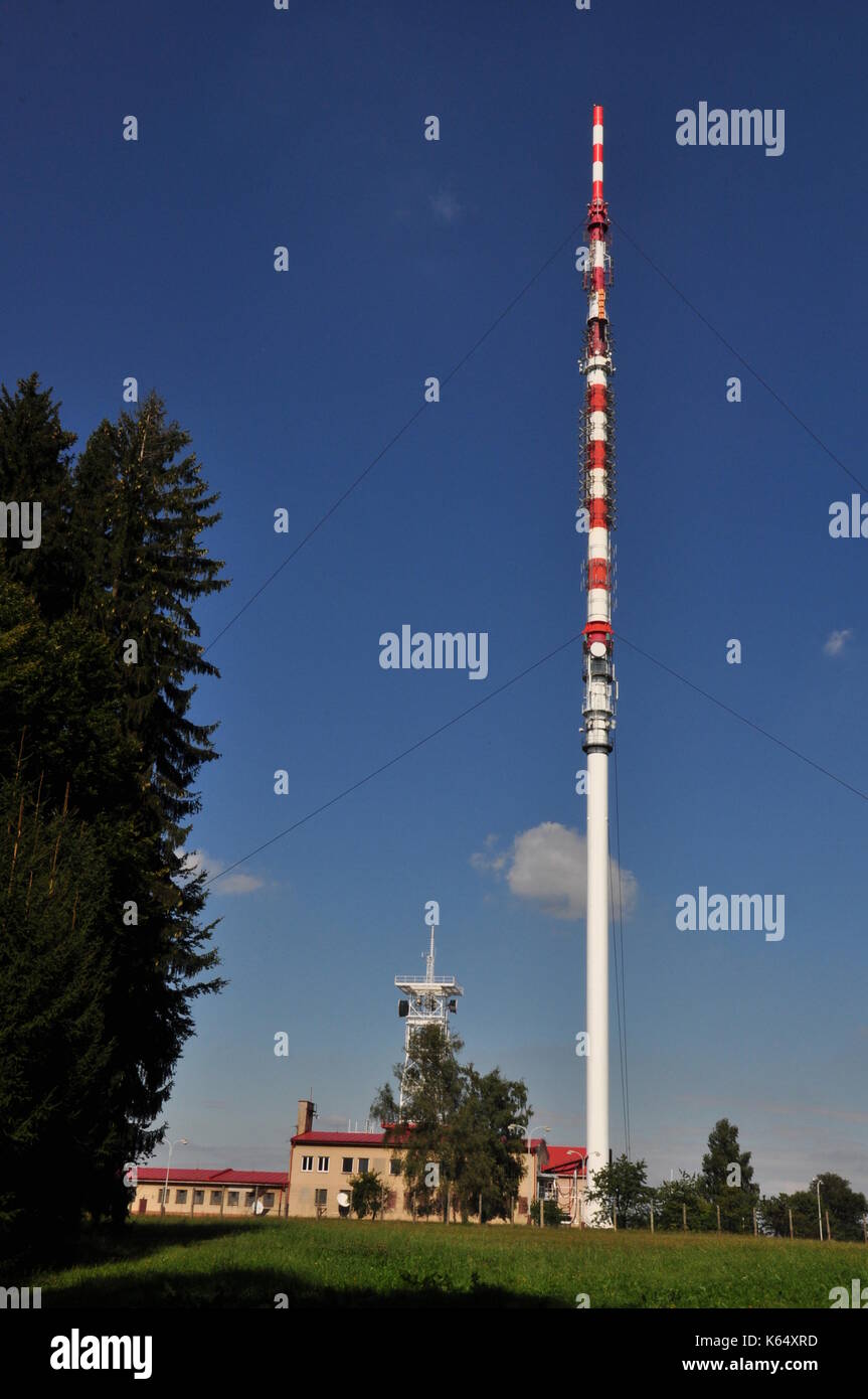 Transmitter tower,radio,television,radio,transmitter Stock Photo