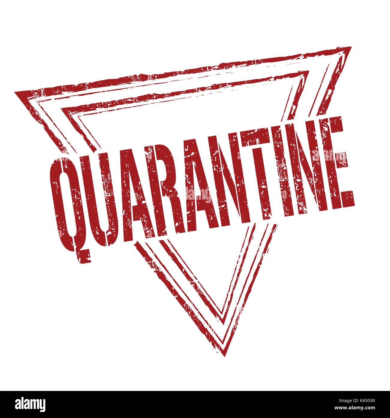 Quarantine sign or stamp on white background, vector illustration Stock Vector