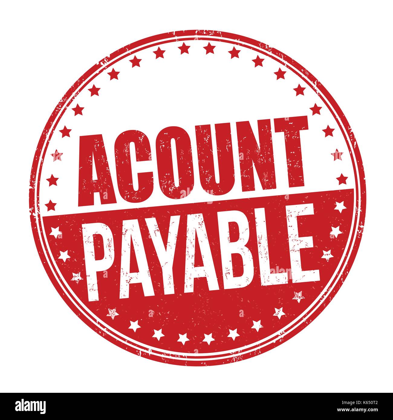 Account payable sign or stamp on white background, vector illustration