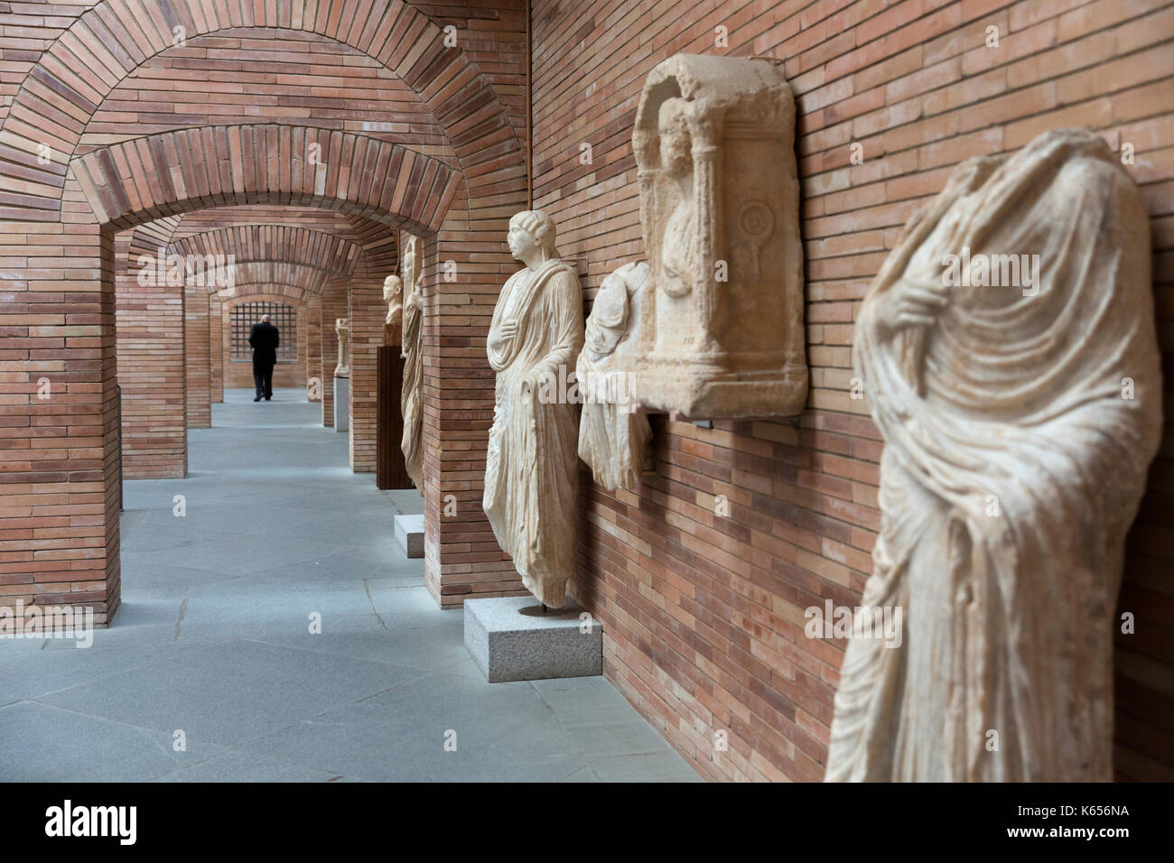 National Museum of Roman Art. Building designed by the architect Rafael Moneo Stock Photo