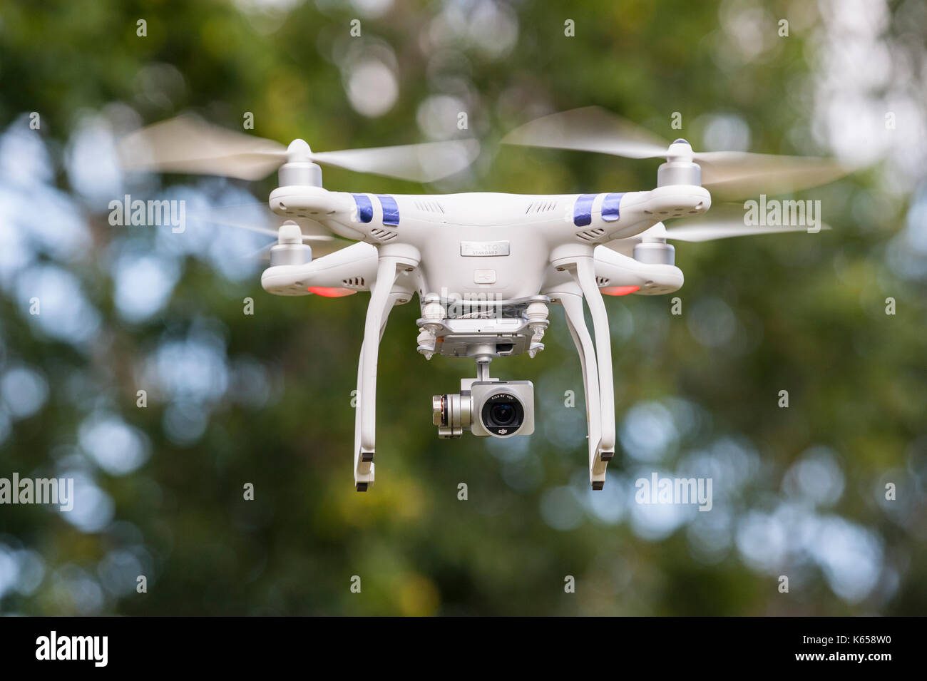 A Phantom drone showing on board camera Stock Photo