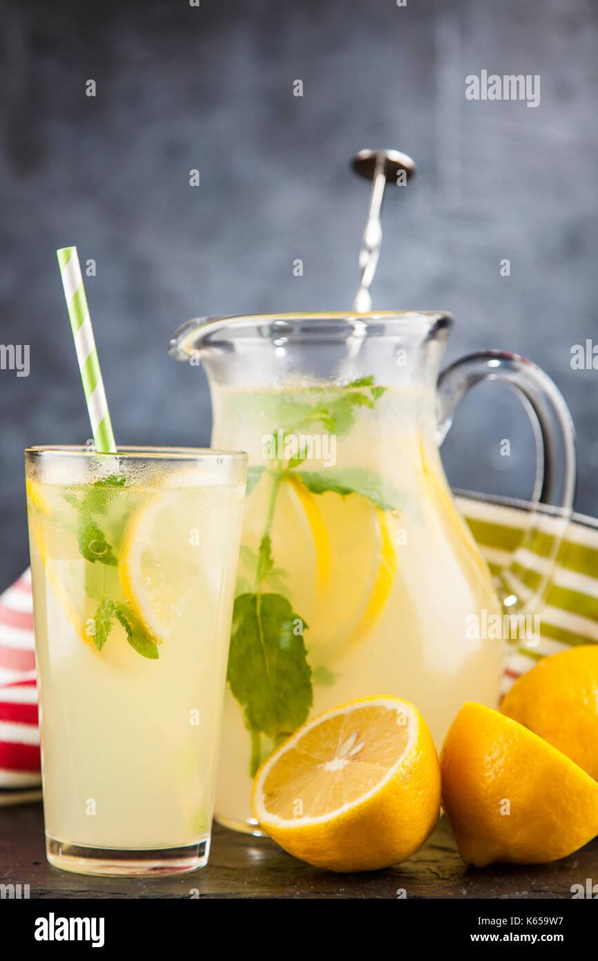 Jar of lemonade Stock Photo - Alamy