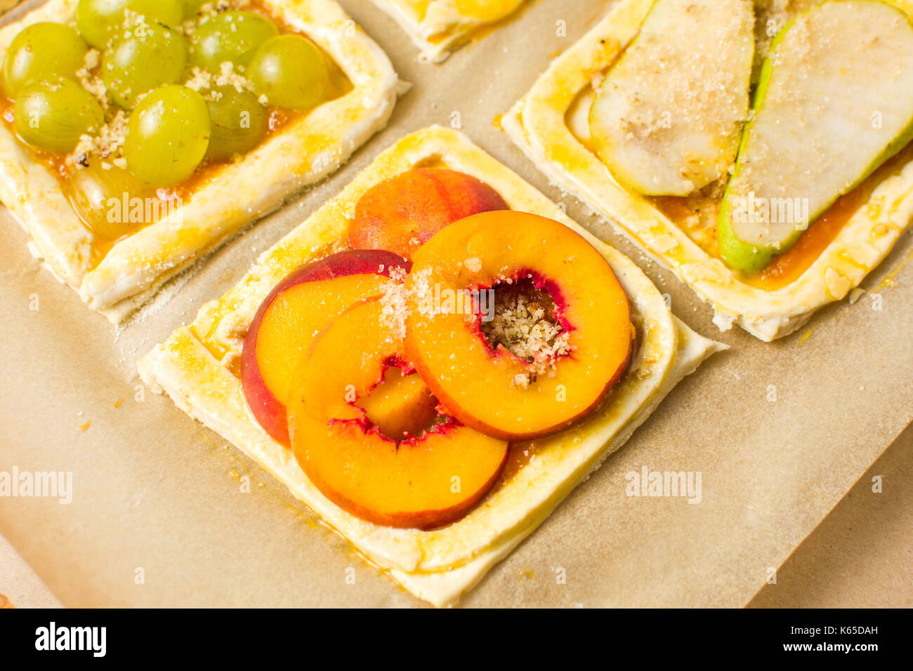 Home made fruit sweet pies before baking Stock Photo Alamy