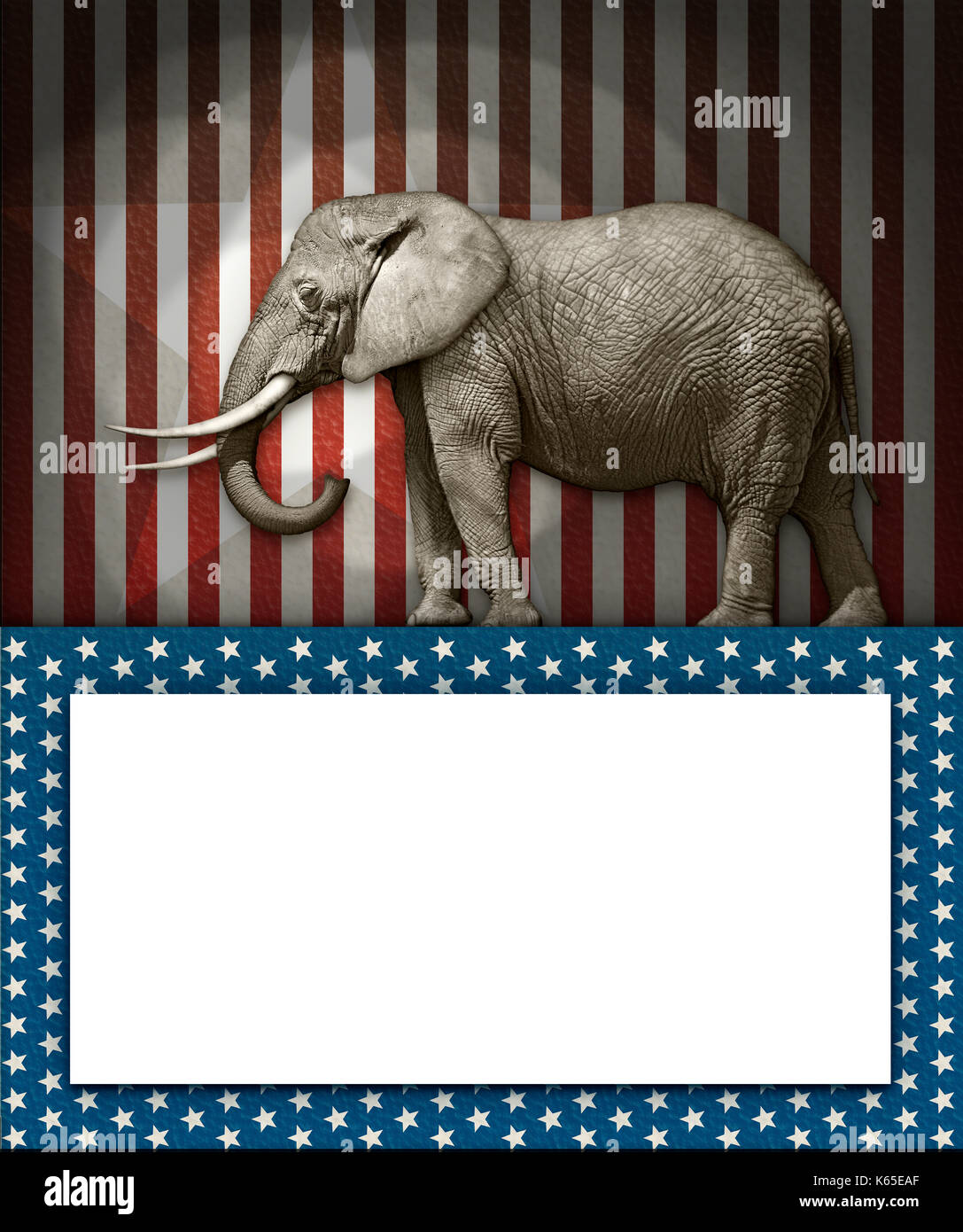 Photo illustration of an elephant;as the symbol of the republican party ...
