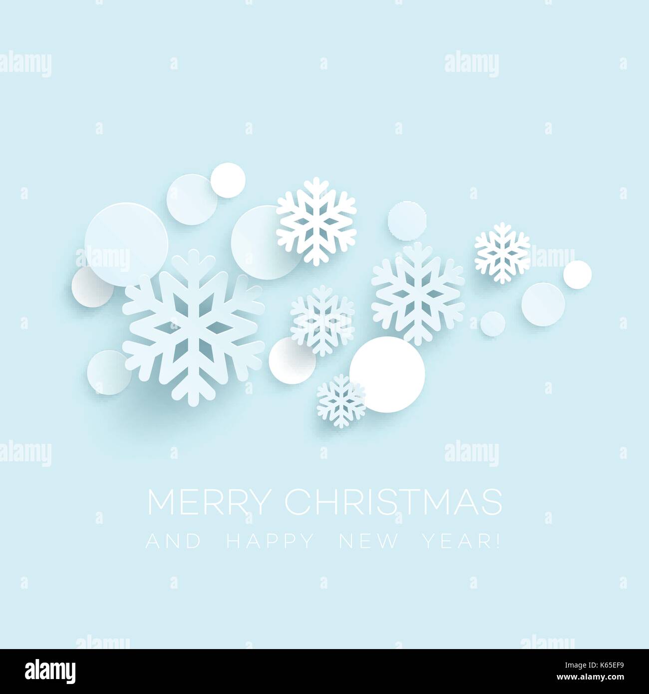 Abstract Papercraft Snowflakes Christmas Background. Vector ...