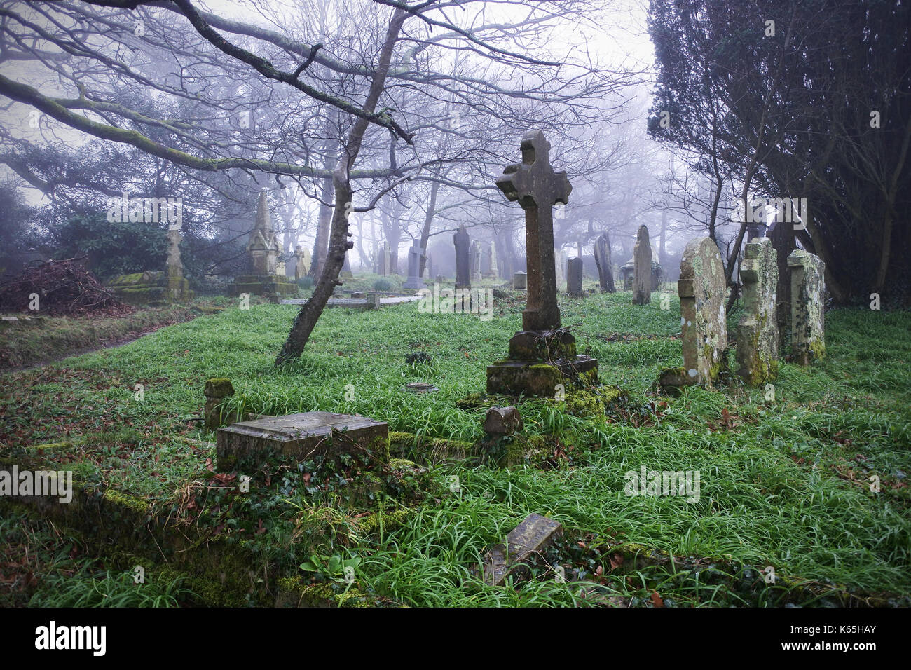 Old Churchyard, Cornwall - John Gollop Stock Photo